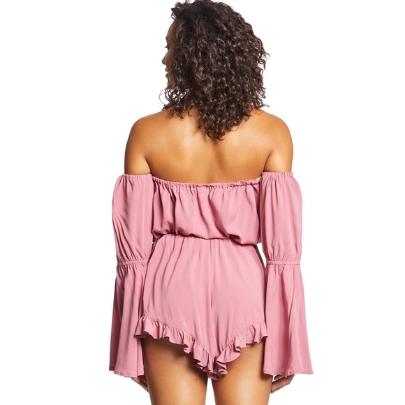 New Radio Fiji Virage Solid Sokally Romper Rose - Picture 8 of 10